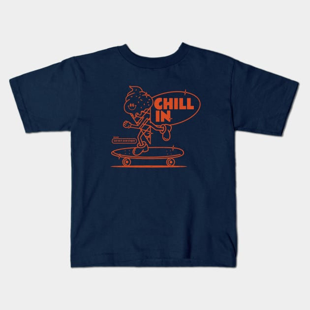 ice cream skate Kids T-Shirt by GS